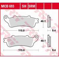 TRW LUCAS ZF KLOCKI HAMULCOWE KH281 SINTER HONDA FES 125/150 PANTHEON '98-'06, FES 250 FORESIGHT '98-'05 PRZÓD