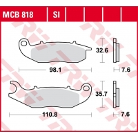 TRW ZF KLOCKI HAMULCOWE KH465 SINTER OFFROAD AJP PR3/PR4/PR5 '13-,DERBI TERRA/CITY CROSS 125 '08-'16, HONDA CRF 250L/M/R '13-, P