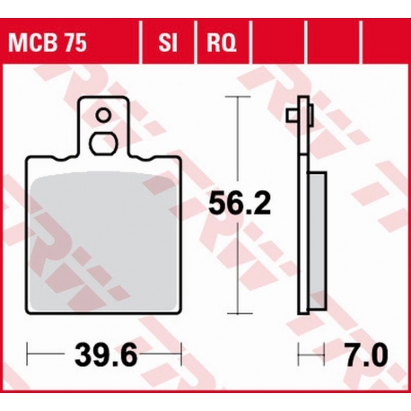 TRW LUCAS ZF KLOCKI HAMULCOWE KH047 ORGANIC SPORT APRILIA AF-1 250 '90-, RS 250 '95-, DUCATI MONSTER 600/620/695/750/800/900/996