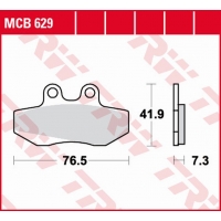 TRW LUCAS ZF KLOCKI HAMULCOWE KH256 ORGANIC APRILIA RX 50 '91-'94, RED ROSE 125 '90-'95, BETA RR 50 '99-'06, RIEJU MRX/SMX 50/12