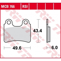 TRW LUCAS ZF KLOCKI HAMULCOWE KH303 ORGANIC GAS GAS TXT 125/200/250/280/300 '04-'11, SHERCO TRIALS 125/250/290/320 '06-, HONDA C