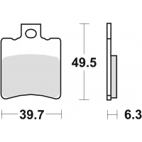 TRW ZF KLOCKI HAMULCOWE KH193 ORGANIC SUZUKI AP 95-98, UX 99-00, YAMAHA NS 50 '13-, YN 50 '97-, XN 125 00-03, PRZÓD (PROMOCJA)