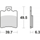 TRW LUCAS KLOCKI HAMULCOWE KH193 ORGANIC SUZUKI AP 95-98, UX 99-00, YAMAHA NS 50 '13-, YN 50 '97-, XN 125 00-03, PRZÓD (PROMOCJA