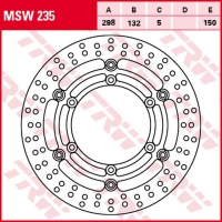 TRW LUCAS ZF TARCZA HAMULCOWA PRZÓD YAMAHA XJ 1100 (DRAG STAR)/1100A (DRAG STAR CLAS.)/1300 (ROYAL STAR)/1300A (MIDNIGHT S PŁYWA