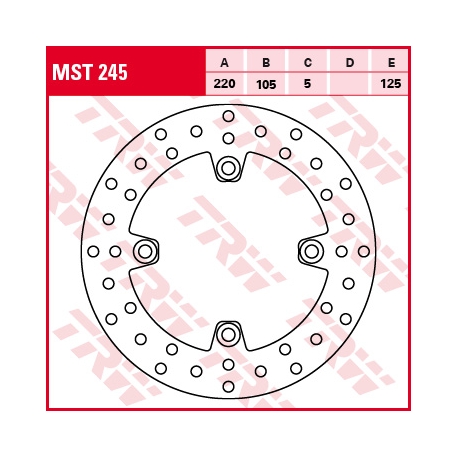 TRW LUCAS TARCZA HAMULCOWA PRZÓD/TYŁ HONDA CBR 125 04-17, CRF 250 13-, CB 600 HORNET 98-06, CBR 600 F / RR 91-16, XR 650 L 93-97