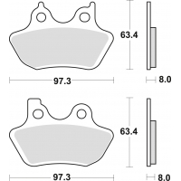TRW ZF KLOCKI HAMULCOWE KH400 SINTER STREET HARLEY-DAVIDSON XL / XLH 883 99-03, XL 1200 00-03, FLHR / FLHT / FLSTC / FLTRI / FXD