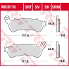 TRW LUCAS KLOCKI HAMULCOWE KH388 SINTER STREET HONDA CBF 500 04-08, CBF 600 04-15, NT 700 V 06-13, XL 700 V 08-13, XL 1000 V 04-