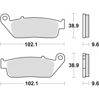 TRW LUCAS KLOCKI HAMULCOWE KH142 KH226 ORGANIC HONDA VFR 750 88-97, CBR 1000F 89-92, GL 1500 F6C 97-03, TRIUMPH TIGER 900 99-01,