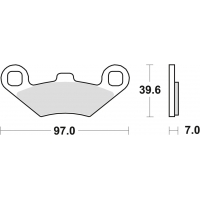 TRW LUCAS KLOCKI HAMULCOWE KH159 SINTER OFFROAD POLARIS SPORTSMAN 400 98-, SCRAMBLER 500 01-10, SPORTSMAN 700 / 800 07-09, PRZÓD