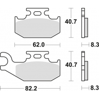 TRW LUCAS KLOCKI HAMULCOWE KH414 SINTER OFFROAD SUZUKI LTA 400 08-, LTA 450 06-12, LTA 500 09-, LTA 750 08-,