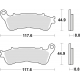 TRW LUCAS KLOCKI HAMULCOWE KH388 SINTER STREET HONDA CBF 500 04-08, CBF 600 04-15, NT 700 V 06-13, XL 700 V 08-13, XL 1000 V 04-