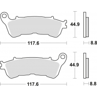 TRW LUCAS KLOCKI HAMULCOWE KH388 SINTER STREET HONDA CBF 500 04-08, CBF 600 04-15, NT 700 V 06-13, XL 700 V 08-13, XL 1000 V 04-