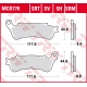 TRW LUCAS KLOCKI HAMULCOWE KH388 ORGANIC HONDA CBF 500 04-08, CBF 600 04-15, NT 700 V 06-13, XL 700 V 08-13, XL 1000 V 04-13, SU