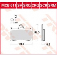 TRW LUCAS KLOCKI HAMULCOWE KH252 KH380 CARBON RACING YAMAHA FZ6 07-10, FZS 600 98-01, MT-07 14-17, TRACER 700 '16-, FZ8 10-16, M