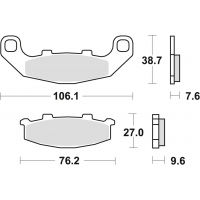 TRW LUCAS KLOCKI HAMULCOWE KH141 SINTER STREET KAWASAKI GPZ 500 94-04, ZR 550 91-95, SUZUKI RGV 250 91-92, GSX 1100G 94-95, PRZÓ