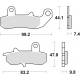 TRW LUCAS KLOCKI HAMULCOWE KH157 SINTER STREET SUZUKI RG V250 93-95 DR 600 / 650 89-96 DR 750 89, DR 800 90-91, TYŁ