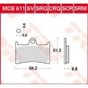 TRW ZF KLOCKI HAMULCOWE KH252 KH380 ORGANIC YAMAHA FZ6 07-10, FZS 600 98-01, MT-07 14-17, TRACER 700 '16-, FZ8 10-16, MT-09 16-,
