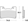 TRW ZF KLOCKI HAMULCOWE KH160 ORGANIC YAMAHA FZR 600 90-95, TDM 850 96-01, FZR 1000 89-90, V-MAX 1200 96-02, PRZÓD (PROMOCJA)
