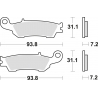 TRW ZF KLOCKI HAMULCOWE KH450 SINTER OFFROAD YAMAHA YZ 125 08-, WR 250 15-, YZ 250 07-, WR 450 16-, YZ 450 08-, PRZÓD