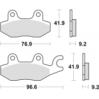 TRW LUCAS KLOCKI HAMULCOWE KH197 ORGANIC HONDA XLV 125 01-13, VT 125 SHADOW 99-08, SUZUKI BURGMAN 125 '14-, YAMAHA TZR 50 97-00,