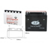 LANDPORT AKUMULATOR YTX12-BS (MA LTX12-BS) 12V 10AH 152X88X131 (GTX12BS) BEZOBSŁUGOWY - ELEKTROLIT OSOBNO (4) UE2019/1148