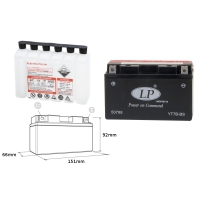 LANDPORT AKUMULATOR YT7B-BS (MA LT7B-BS) 12V 6,5AH 150X65X93 BEZOBSŁUGOWY - ELEKTROLIT OSOBNO (6) UE2019/1148