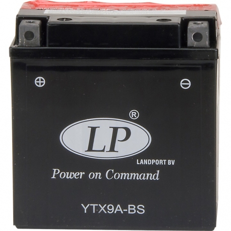 LANDPORT AKUMULATOR YTX9A-BS (MA LTX9A-BS) 12V 9AH 137X76X139 BEZOBSŁUGOWY - ELEKTROLIT OSOBNO ( DO MZ ETZ 125/150/250/251 - PAT