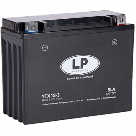 LANDPORT AKUMULATOR YTX18-3 (MS LTX18-3) (Y50N18L) 12V 21AH (205X85X162MM) (350A) SLA BEZOBSŁUGOWY - ZALANY (2)