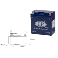 LANDPORT AKUMULATOR ŻELOWY GB9B (MG LTX9A-4) 12V 9AH 136X75X141 BEZOBSŁUGOWY - ZALANY (10)