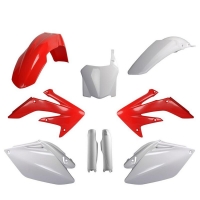 POLISPORT KOMPLET PLASTIKÓW (FULL KIT) HONDA CRF 250R '09 W ZESTAWIE TABLICA PRZEDNIA (8657500002) I OSŁONY AMORTYZARORÓW (83517