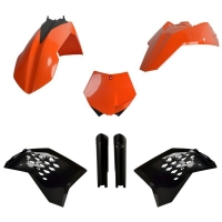 POLISPORT KOMPLET PLASTIKÓW (FULL KIT) KTM SX/SX-F/XC-F '08-'10 W ZESTAWIE TABLICA PRZEDNIA (8664400001) I OSŁONY AMORTYZATORÓW 