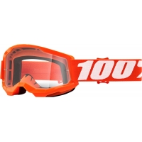 100 PROCENT GOGLE MODEL STRATA 2 YOUTH JUNIOR ORANGE - CLEAR LENS - KOLOR POMARAŃCZOWY SZYBKA PRZEŹROCZYSTA STARY KOD: 50521-101