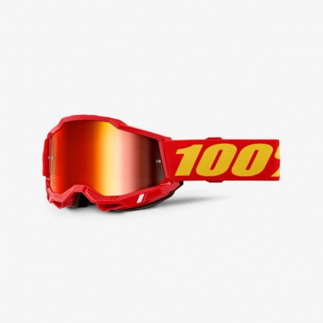 100 PROCENT GOGLE MODEL ACCURI 2 RED - MIRROR RED LENS KOLOR CZERWONYY/ŻÓŁTY SZYBA CZERWONE LUSTRO