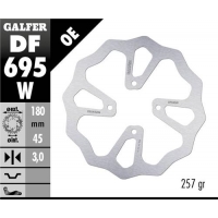 GALFER TARCZA HAMULCOWA TYŁ KTM 65 SX '23-, HUSQVARNA TC 65 '23-, GAS GAS MC 65 '23- (180X45X3) (4X6,25MM) WAVE