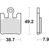 TRW ZF KLOCKI HAMULCOWE KH369 SINTER STREET KAWASAKI ZX6RR 03-06, ZX6R 636 03-06, PRZÓD (PROMOCJA)