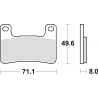 TRW ZF KLOCKI HAMULCOWE KH379 SINTER STREET KAWASAKI Z 900 18-, KLZ 1000 19-, H2 18-, Z 1000 10-, ZX10R 08-15, SUZUKI GSXR 600 /