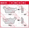 TRW ZF KLOCKI HAMULCOWE KH131 ORGANIC ECO HONDA CR 125R/250R/500R '87-'01, XR 400R '96-'03, XR 600/650L/R '93-'07, KAWASAKI KX 1