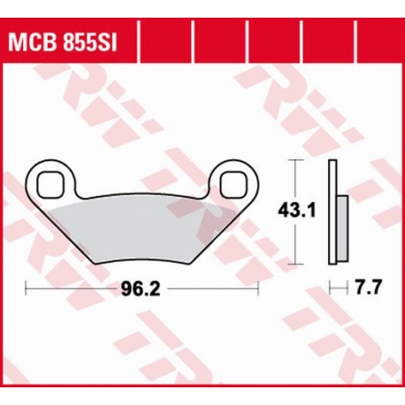 TRW LUCAS KLOCKI HAMULCOWE KH475 SINTER OFFROAD POLARIS SPORTSMAN 500 08-, SPORTSMAN 850 15-, FOREST / SCRAMBLER 1000 15-, PRZÓD