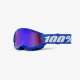 100 PROCENT GOGLE STRATA 2 YOUTH JUNIOR BLUE - MIRROR RED/BLUE LENS - KOLOR NIEBIESKI/BIAŁY SZYBKA CZERWONE/NIEBIESKIE LUSTRO