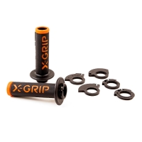 X-GRIP PROMOCJA MANETKI (GRIPY) BRAAAAP GRIPS LOCK-ON-GRIP (Z ADAPTERAMI ROLGAZU) ORANGE OPEN END (Z OTWOREM) KOLOR POMARAŃCZOWY