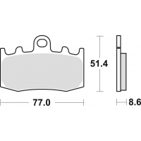 TRW LUCAS KLOCKI HAMULCOWE KH335 ORGANIC BMW R 1100 S 01-05, R 1150 GS / ADV / R /RT 01-06, K 1200 GT / RS 01-08 K 1200 S 05-09 