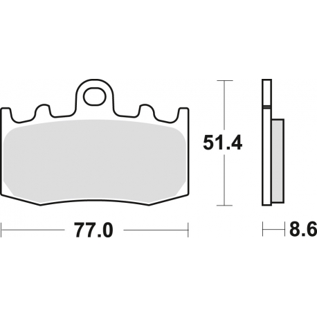 TRW LUCAS KLOCKI HAMULCOWE KH335 ORGANIC BMW R 1100 S 01-05, R 1150 GS / ADV / R /RT 01-06, K 1200 GT / RS 01-08 K 1200 S 05-09 