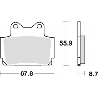 TRW LUCAS KLOCKI HAMULCOWE KH104 ORGANIC YAMAHA TZR 125 88-92, FZS 600 98-03, SRX 600 86-95, XJ 600 / DIVERSION 92-03, PRZÓD / T