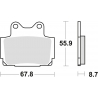 TRW ZF KLOCKI HAMULCOWE KH104 ORGANIC YAMAHA TZR 125 88-92, FZS 600 98-03, SRX 600 86-95, XJ 600 / DIVERSION 92-03, PRZÓD / TYŁ