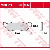 TRW LUCAS ZF KLOCKI HAMULCOWE KH275 SINTER YAMAHA YP/XP 125 X-MAX '10-, VP 250 X-CITY '07-'16, YP 250 MAJESTY '98-'03, YP 250 X-