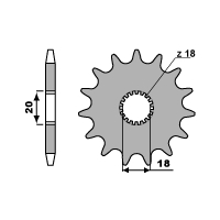 PBR ZĘBATKA PRZEDNIA 426 12 18NC (ŁAŃC. 428)