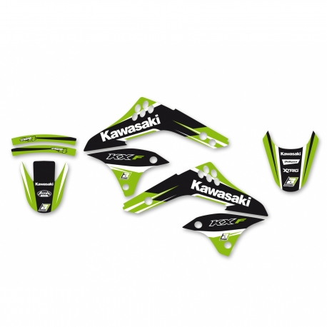 BLACKBIRD KOMPLET NAKLEJEK (OKLEIN) KAWASAKI KX 450F '06-'08 DREAM 4 KOLOR ZIELONY CZARNY