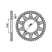 PBR ZĘBATKA TYLNA 4383 48 C45 YAMAHA R6 99-02 (ŁAŃC.532) (JTR1873.48)