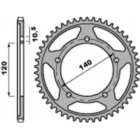 PBR ZĘBATKA TYLNA 4398 50 C45 SUZUKI DL 1000 V-STROM '02-'19, GSX-R 1000 '01-'19, GSX-R /GSR '06-'10, DL 650 V-STROM '04-'19 (JT