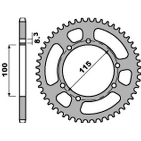 PBR ZĘBATKA TYLNA 4502 60 C45 HUSQVARNA CH 125 SM '05, FANTIC 125 '05-'11 (ŁAŃC. 428) (JTR-BRAK)